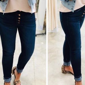 Kancan rose gold 5 button fly